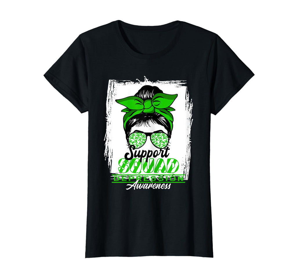 Womens Messy Bun Support Awareness T-Shirt - Aesthetic Graphic for Adults - T-Shirt, Sweatshirt, Hoodie