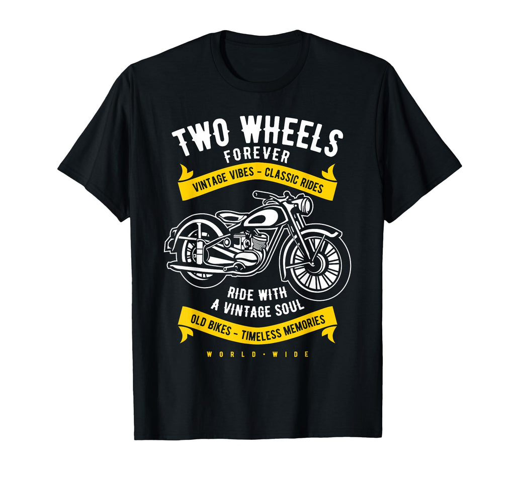 Two Wheels Forever Motorcycle T-Shirt - Minimalist Print Unisex - T-Shirt, Sweatshirt, Hoodie