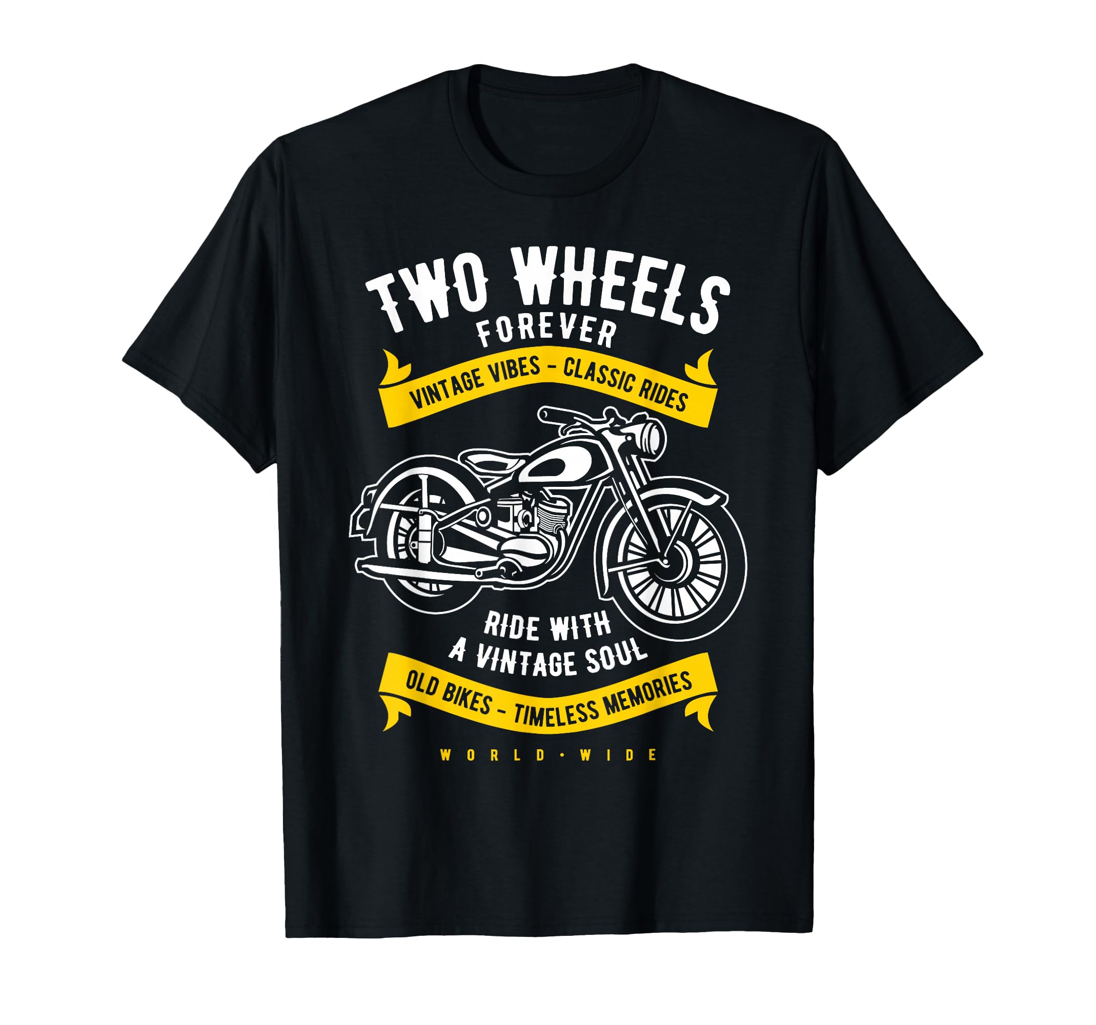 Two Wheels Forever Motorcycle T-Shirt - Minimalist Print Unisex - T-Shirt, Sweatshirt, Hoodie