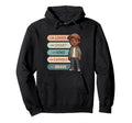 Black Affirmations I Am Brave Smart Kind Hoodie - Unique Graphic Men Women - T-Shirt, Sweatshirt, Hoodie