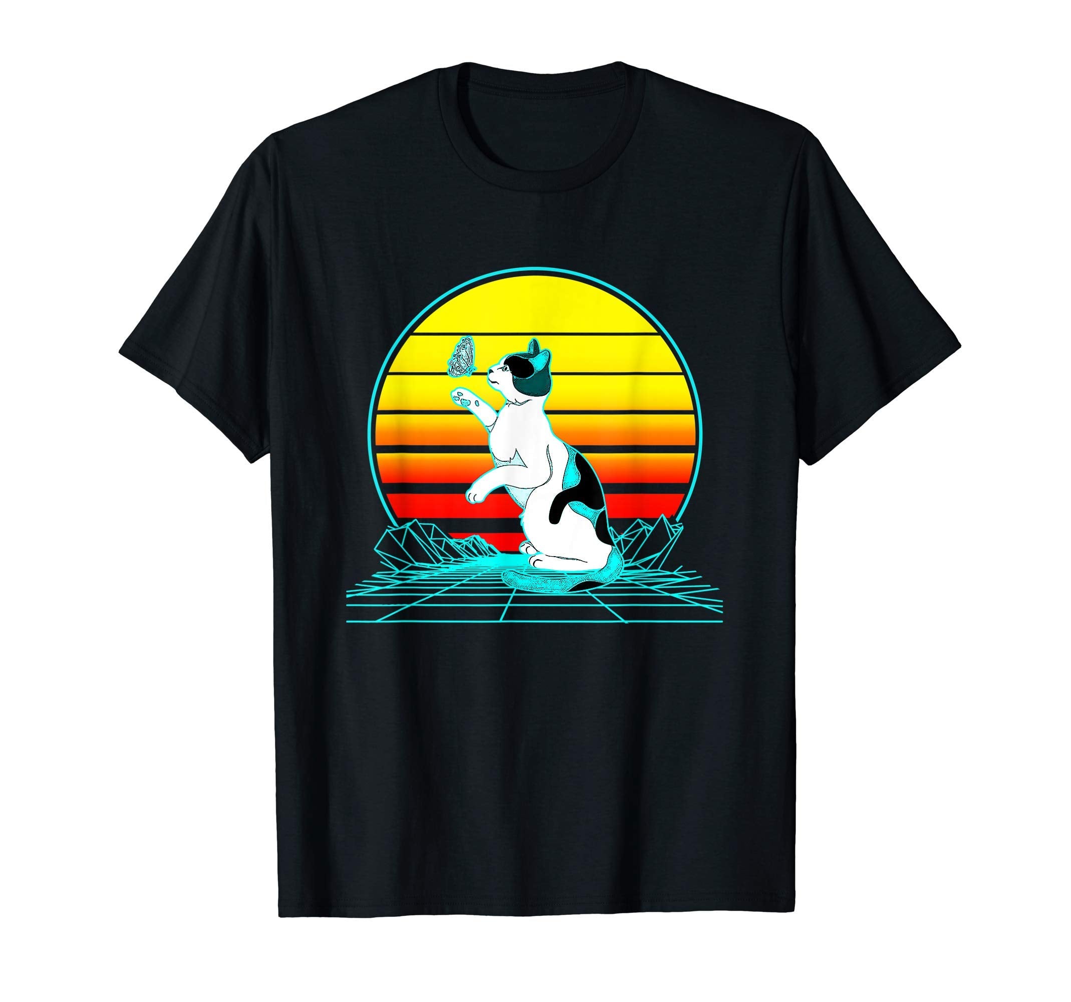 Sunset Calico Cat T-Shirt - Novelty Apparel Unisex - T-Shirt, Sweatshirt, Hoodie