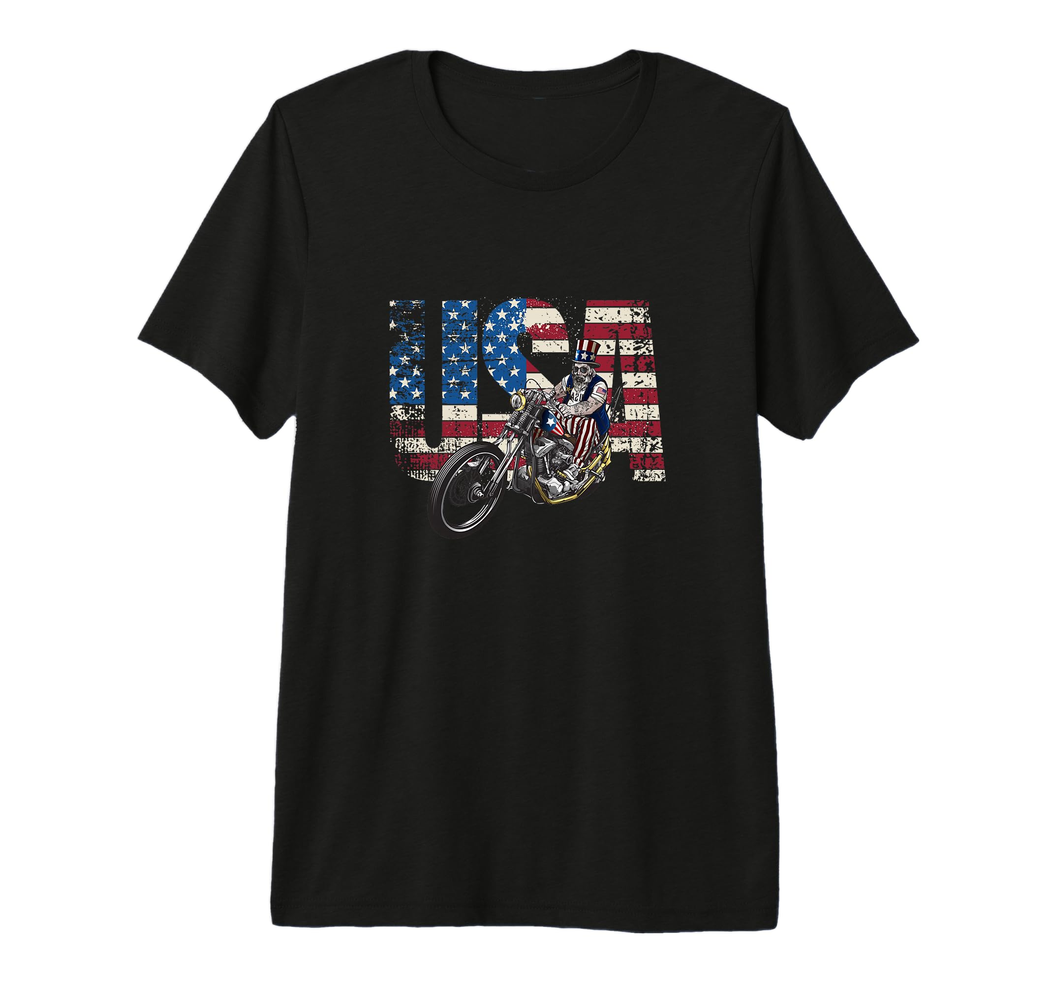 Motorcycle Usa Motorcycle Tri Blend T-Shirt - Fun Novelty Design Men Women - T-Shirt, Sweatshirt, Hoodie