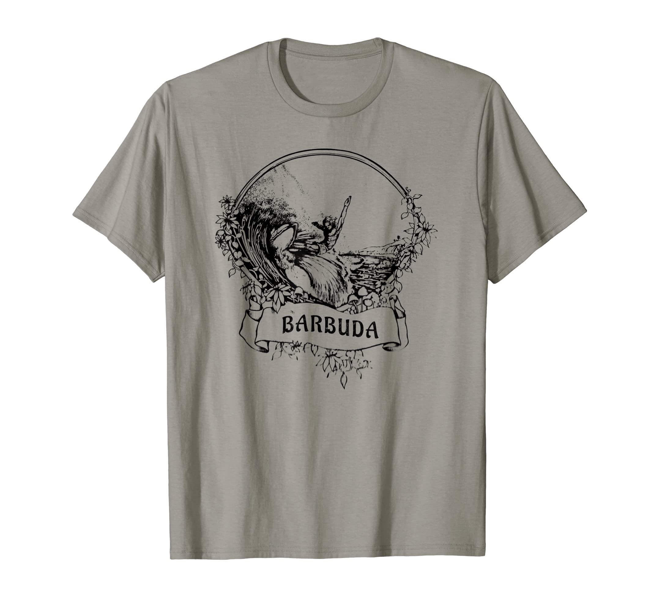 Barbuda West Indies Surfing Surfer T-Shirt - Graphic Print for Adults - T-Shirt, Sweatshirt, Hoodie