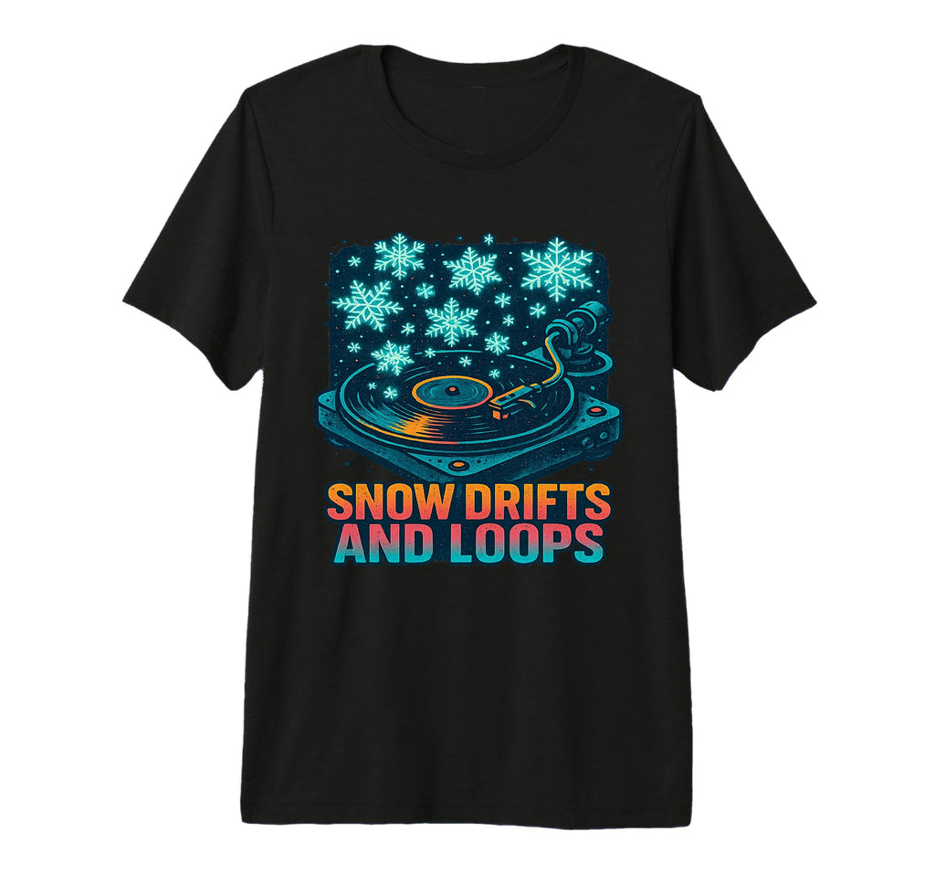Snow Drifts And Loops Winter Vinyl T-Shirt - Streetwear Style Men Women - T-Shirt, Sweatshirt, Hoodie