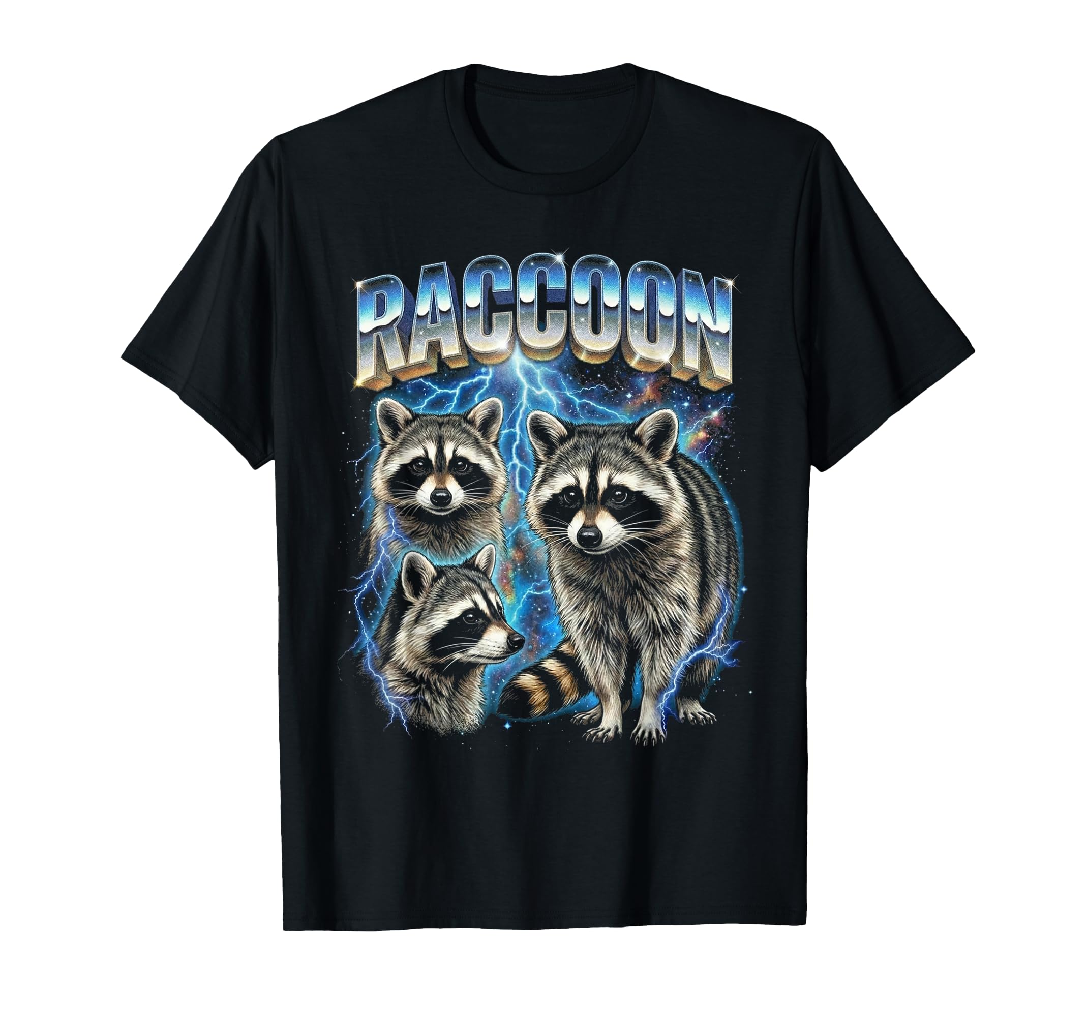 Raccoon 80S Funny Silly Raccoon 90S T-Shirt - Streetwear Style Men Women - T-Shirt, Sweatshirt, Hoodie