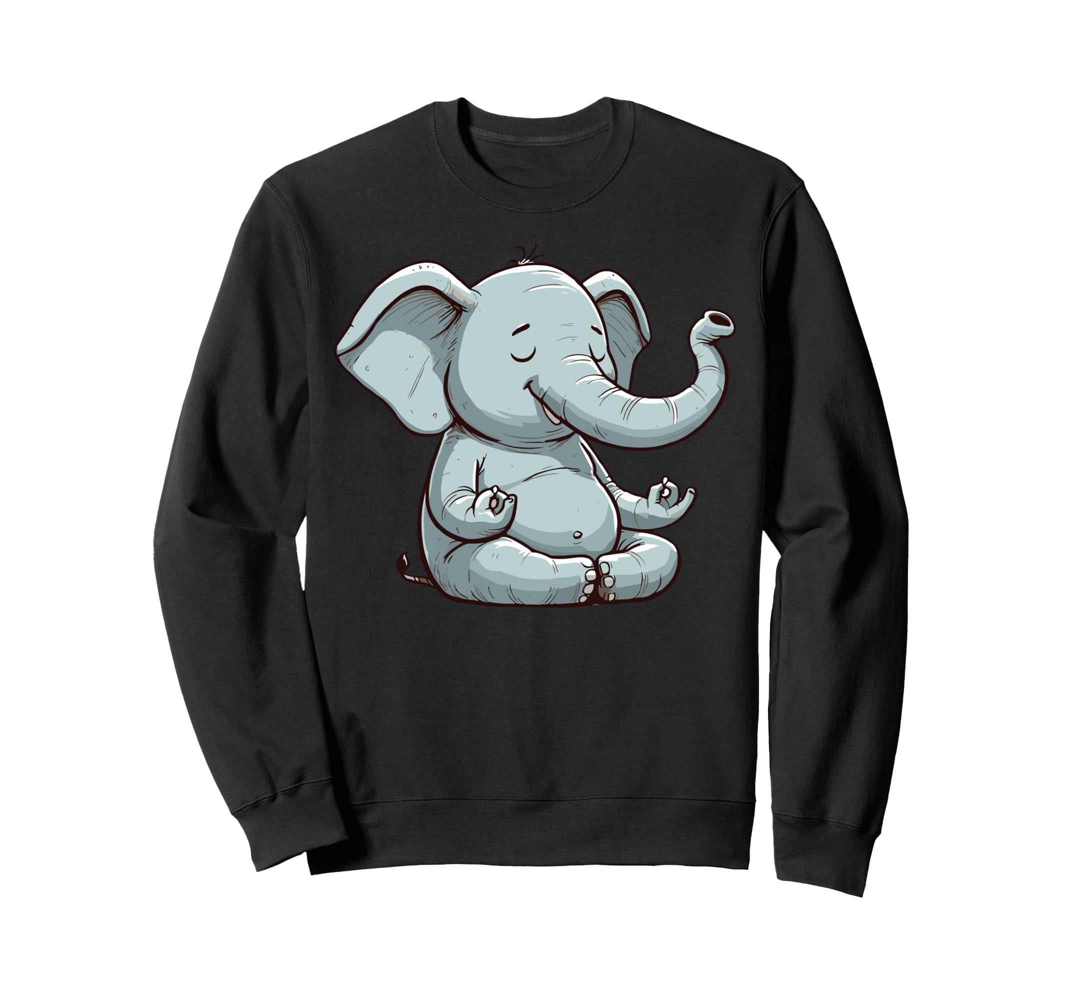 Meditation Elephant Yoga Pose Sweatshirt - Trendy Graphic for Adults - T-Shirt, Sweatshirt, Hoodie