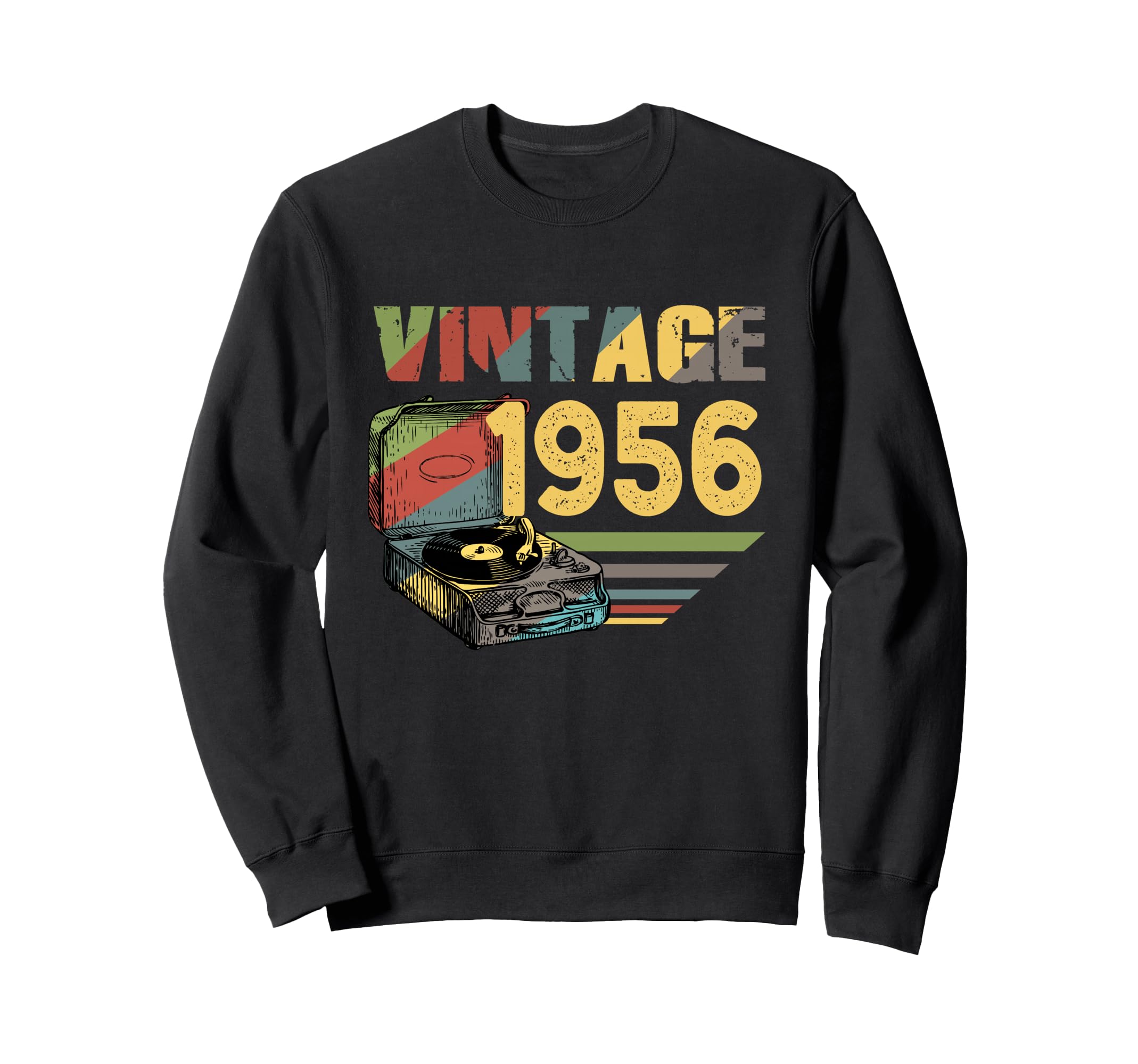1956 64Th Record Players Lover Vinyl Sweatshirt - Aesthetic Graphic Unisex - T-Shirt, Sweatshirt, Hoodie