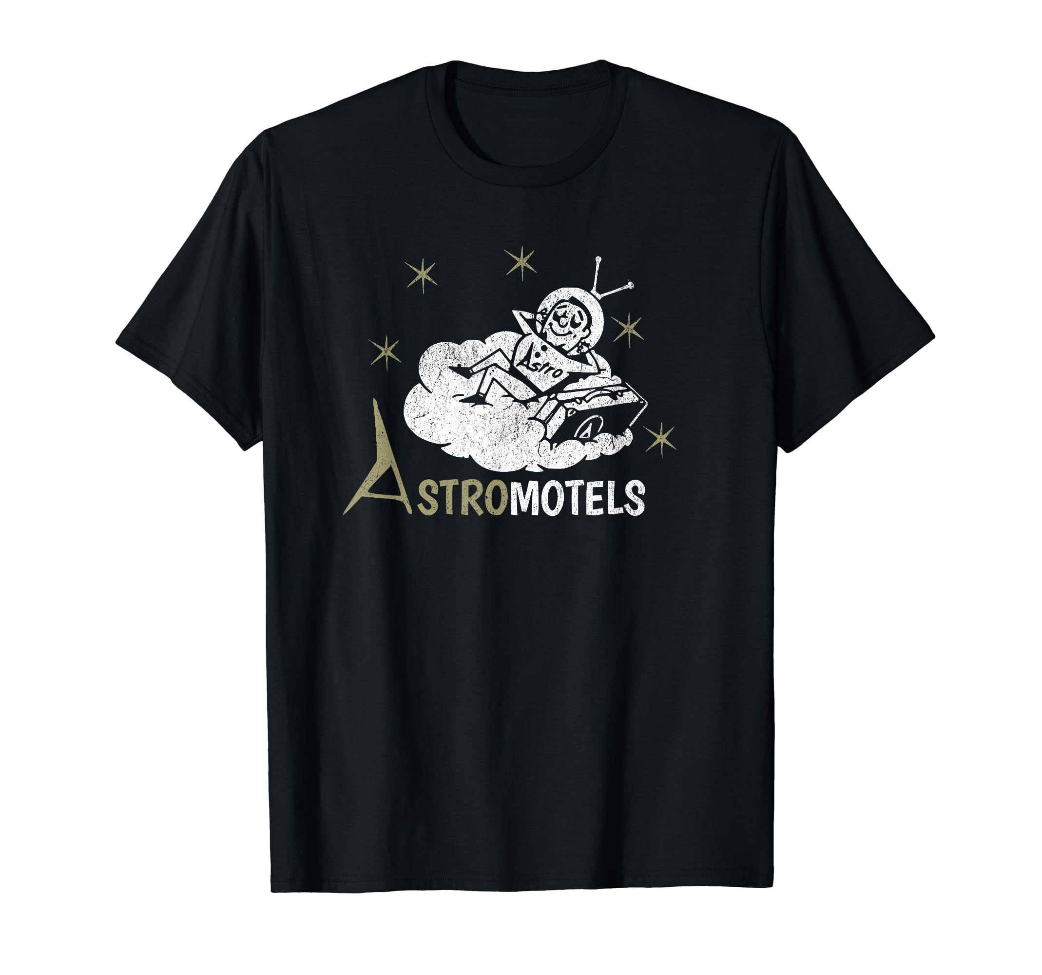 Hotel Matchbook Astro Motels 50S Spaceman T-Shirt - Minimalist Print Unisex - T-Shirt, Sweatshirt, Hoodie