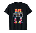 Rollerskates Boombox 80S Great Music T-Shirt - Custom Art Print Unisex - T-Shirt, Sweatshirt, Hoodie