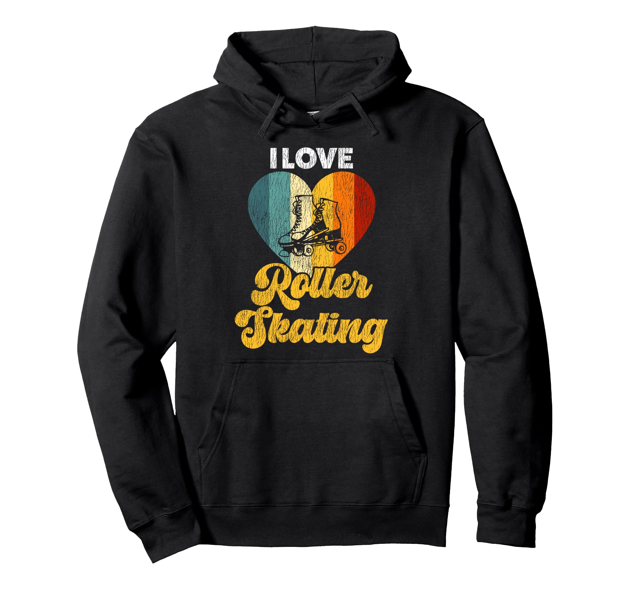 Roller Skating Skate 1970S I Love Roller Hoodie - Novelty Apparel Unisex - T-Shirt, Sweatshirt, Hoodie