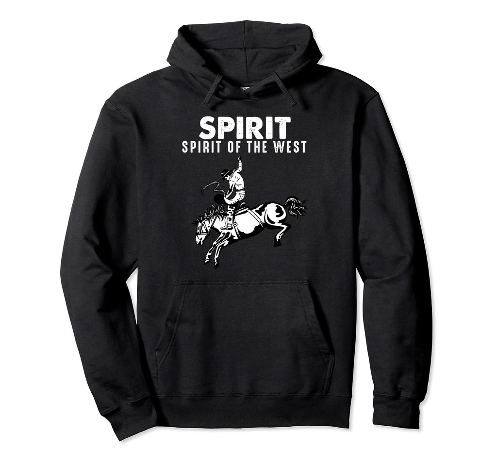 Spirit West Cowboy Riding Horse Rodeo Hoodie - Trendy Graphic Men Women - T-Shirt, Sweatshirt, Hoodie