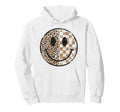 Distressed Leopard Plaid Happy Face Hoodie - Aesthetic Graphic Men Women - T-Shirt, Sweatshirt, Hoodie