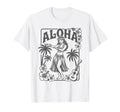 Aloha Hula Dancer Hibiscus Palm Trees T-Shirt - Minimalist Print Men Women - T-Shirt, Sweatshirt, Hoodie