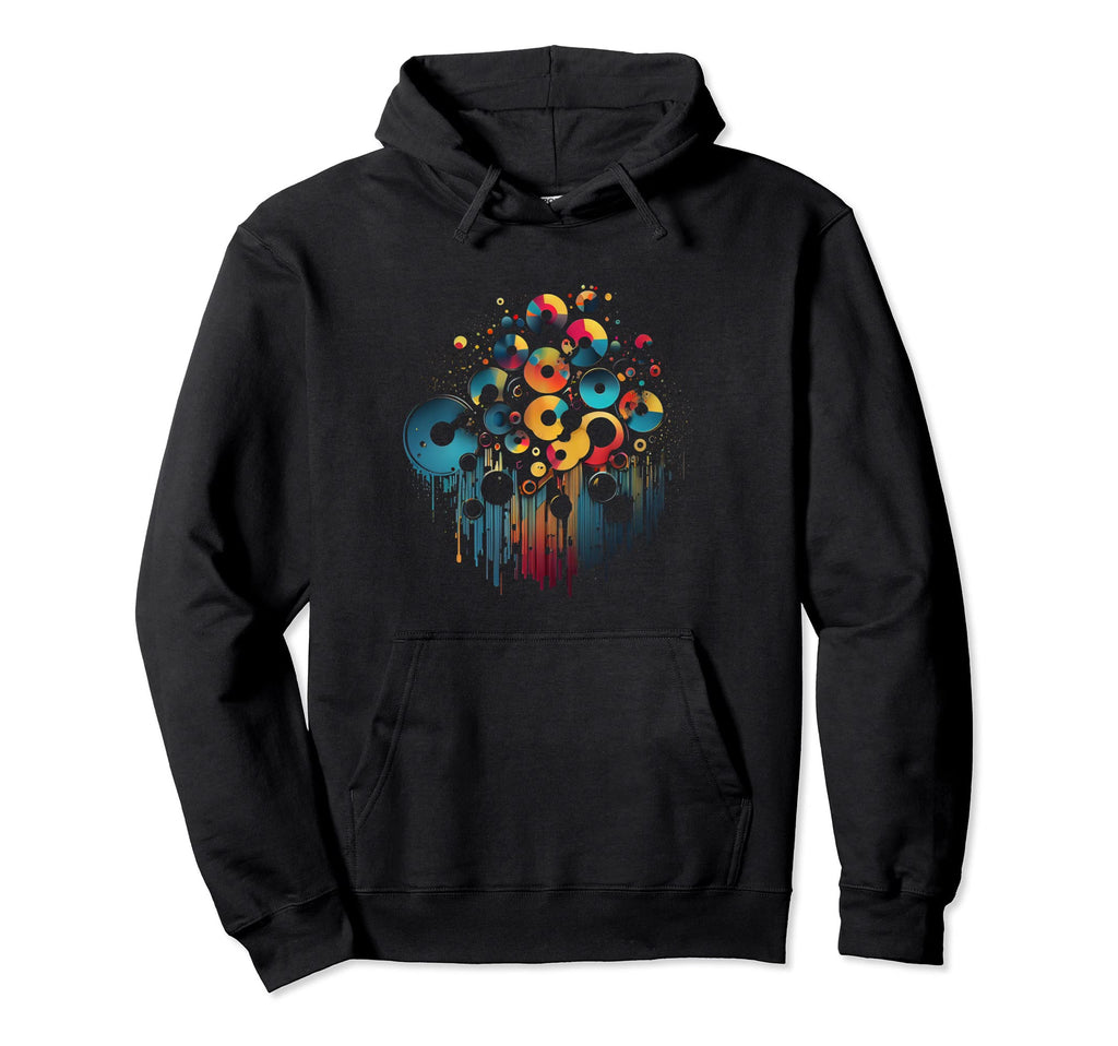 Vinyl 80S Record Turntable Hoodie - Unique Graphic Men Women - T-Shirt, Sweatshirt, Hoodie