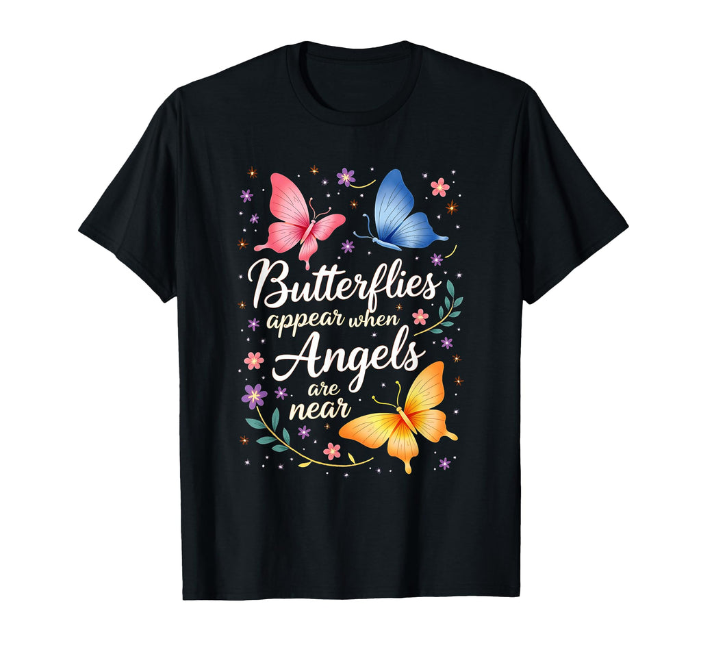 Nature Flowers Butterflies Appear T-Shirt - Aesthetic Graphic Men Women - T-Shirt, Sweatshirt, Hoodie