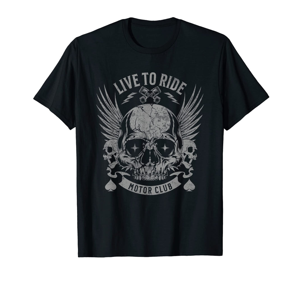 Live To Ride Motor Club Motorcycle T-Shirt - Trendy Graphic Men Women - T-Shirt, Sweatshirt, Hoodie