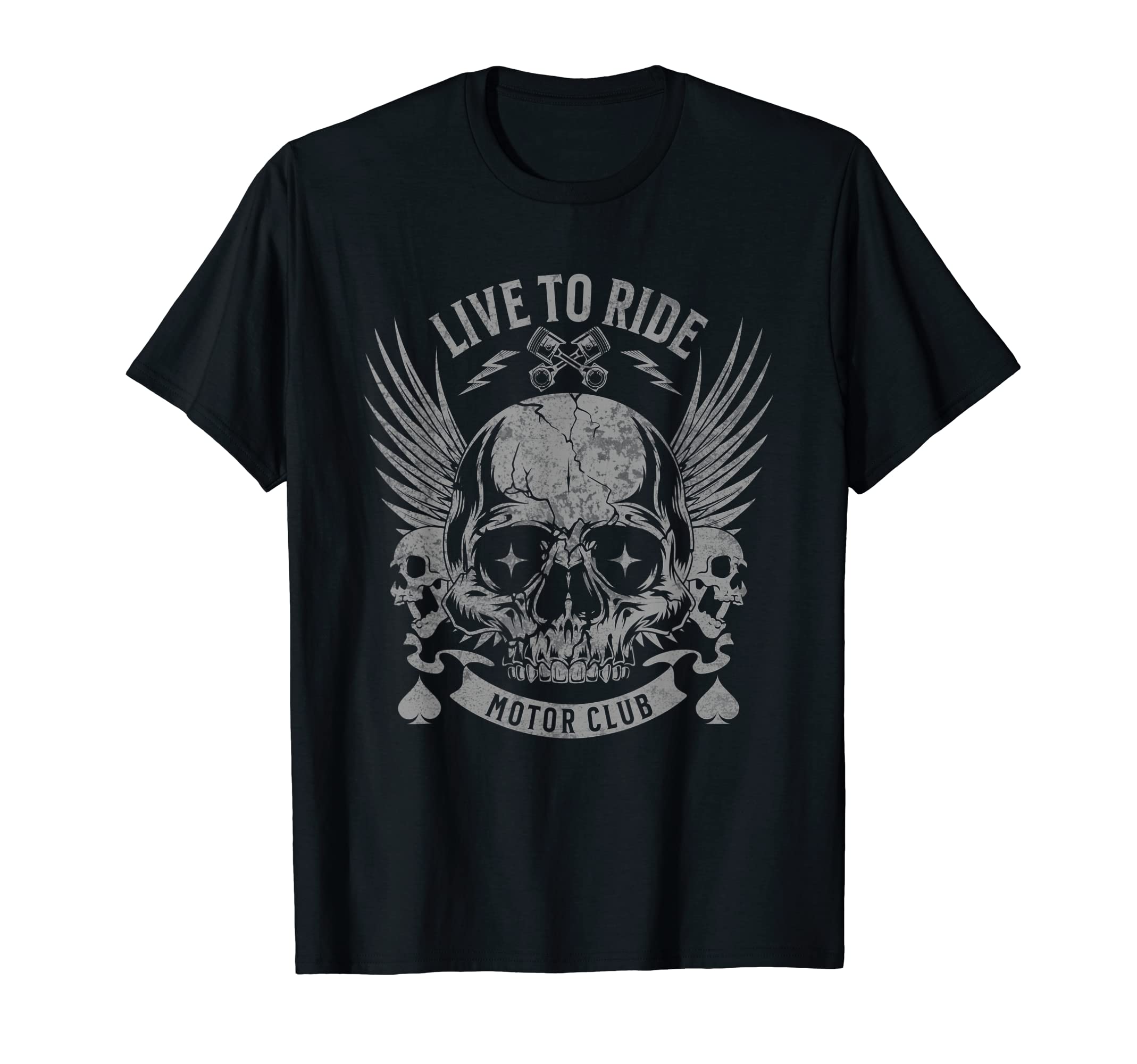 Live To Ride Motor Club Motorcycle T-Shirt - Trendy Graphic Men Women - T-Shirt, Sweatshirt, Hoodie