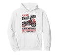 Challenge Motorcycle Race Distressed Hoodie - Trendy Graphic for Adults - T-Shirt, Sweatshirt, Hoodie