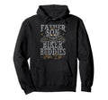 Motorcycle Biker Dad Son Father And Hoodie - Custom Art Print for Adults - T-Shirt, Sweatshirt, Hoodie