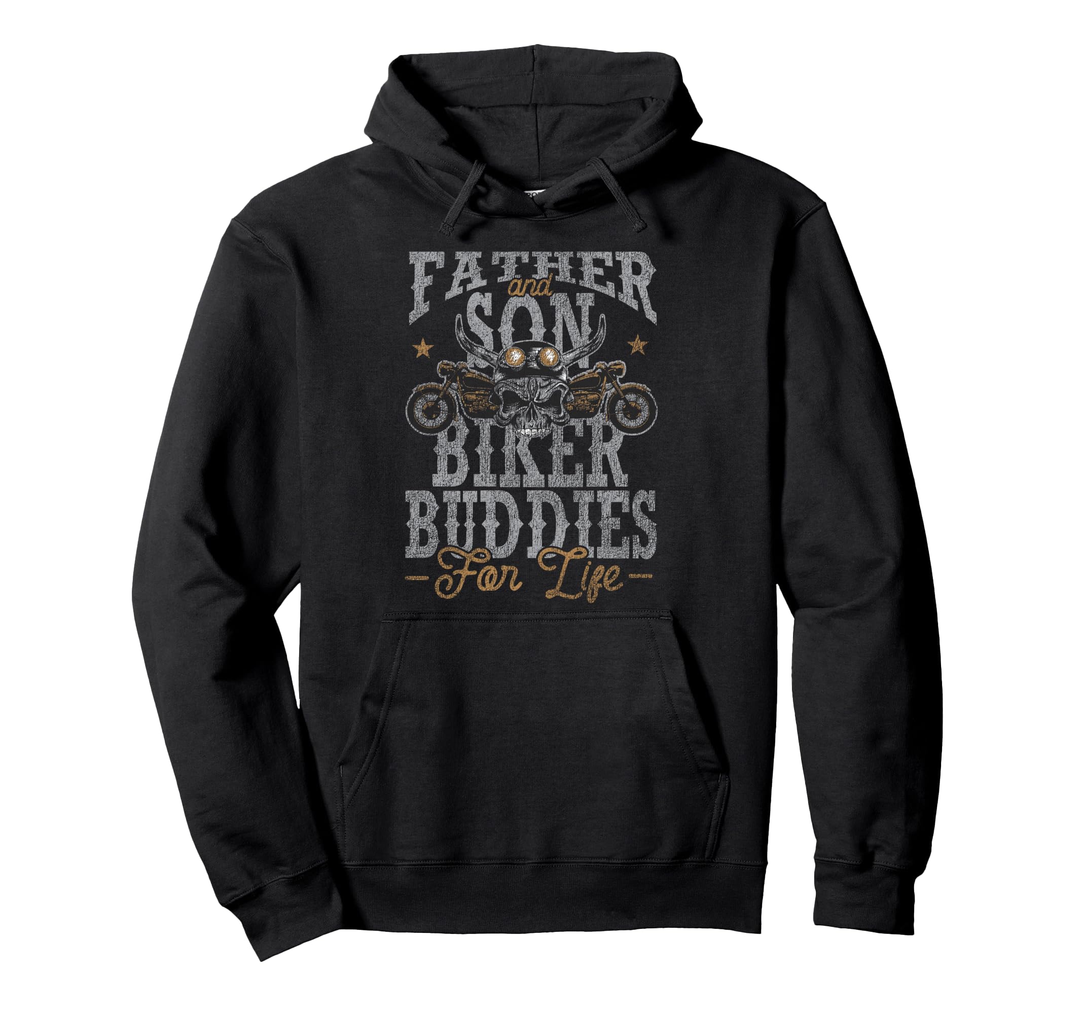 Motorcycle Biker Dad Son Father And Hoodie - Custom Art Print for Adults - T-Shirt, Sweatshirt, Hoodie