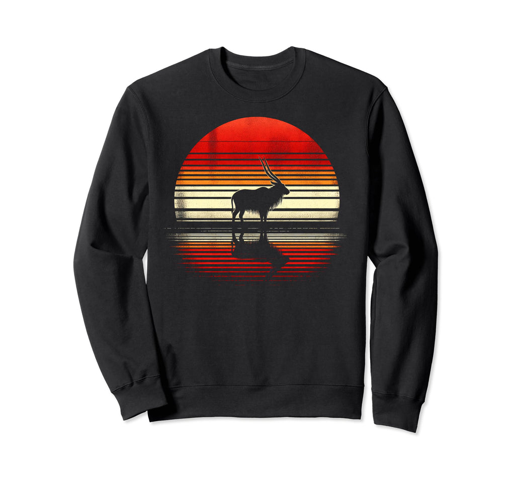 Waterbuck Sunset Safari 70S Sweatshirt - Graphic Print for Adults - T-Shirt, Sweatshirt, Hoodie
