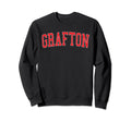 Grafton Wi Distressed Red Varsity Sweatshirt - Minimalist Print Unisex - T-Shirt, Sweatshirt, Hoodie