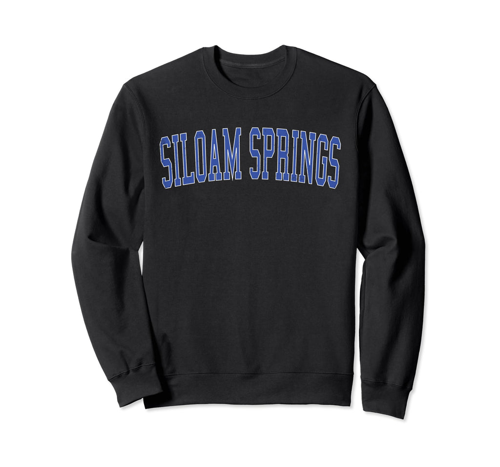 Siloam Springs Ar Distressed Blue Sweatshirt - Novelty Apparel Unisex - T-Shirt, Sweatshirt, Hoodie
