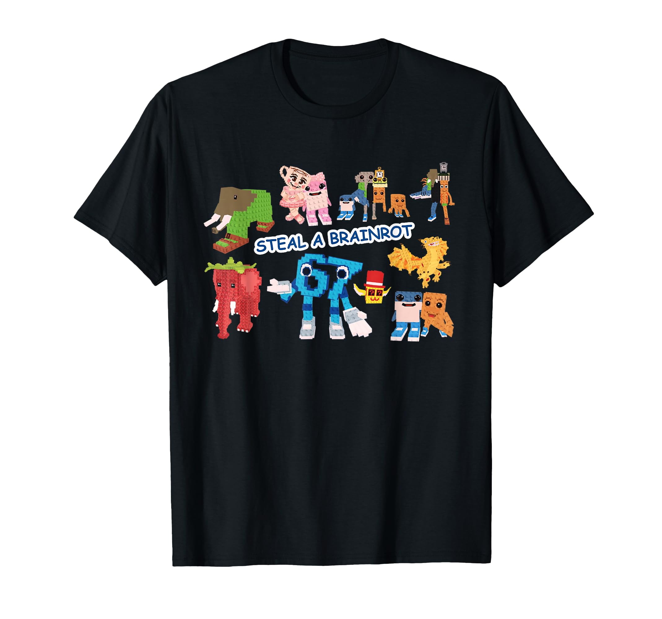 Steal Brain Rot Funny Gamer Meme T-Shirt - Fun Novelty Design Men Women - T-Shirt, Sweatshirt, Hoodie
