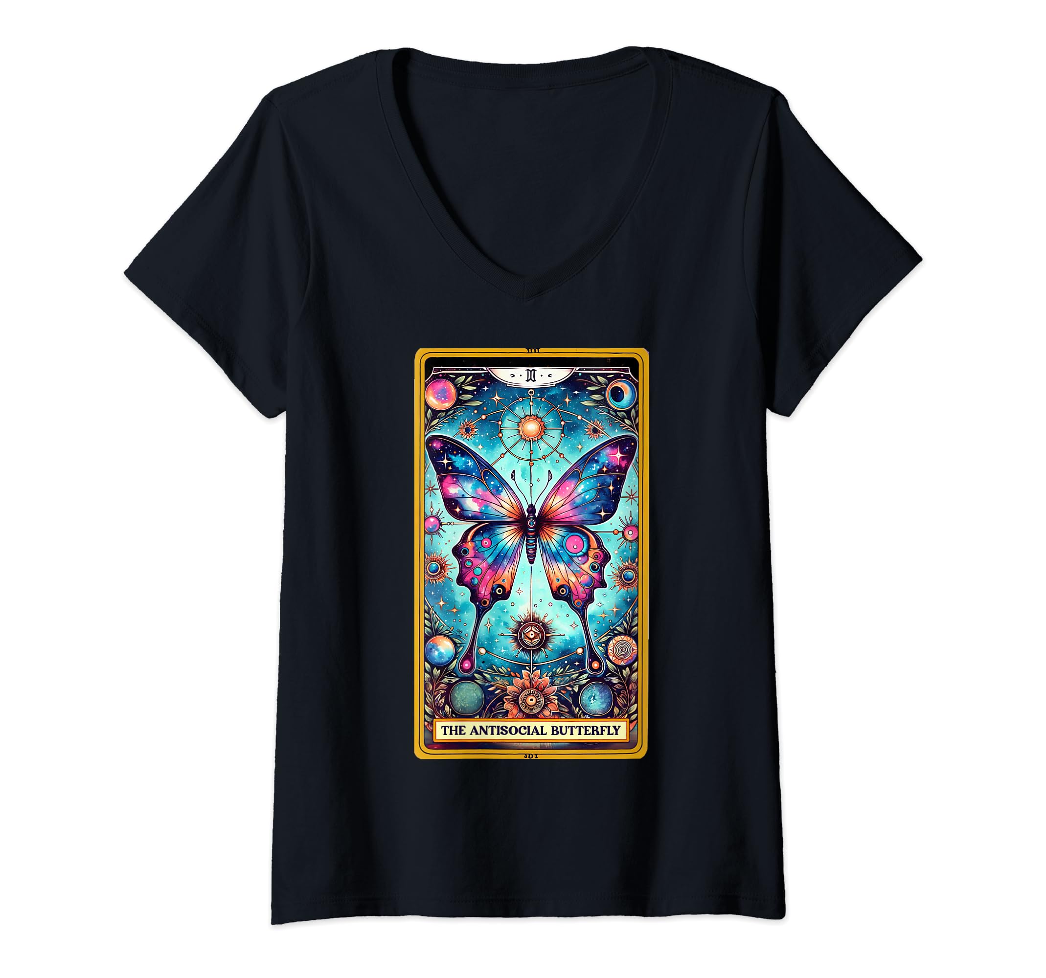 Womens Anti Social Butterfly Tarot Card T-Shirt - Minimalist Print Unisex - T-Shirt, Sweatshirt, Hoodie