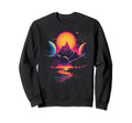 Vaporwave Solar System 80S Synthwave Sweatshirt - Minimalist Print Unisex - T-Shirt, Sweatshirt, Hoodie