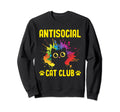 Antisocial Cat Club Introvert Sweatshirt - Fun Novelty Design Men Women - T-Shirt, Sweatshirt, Hoodie