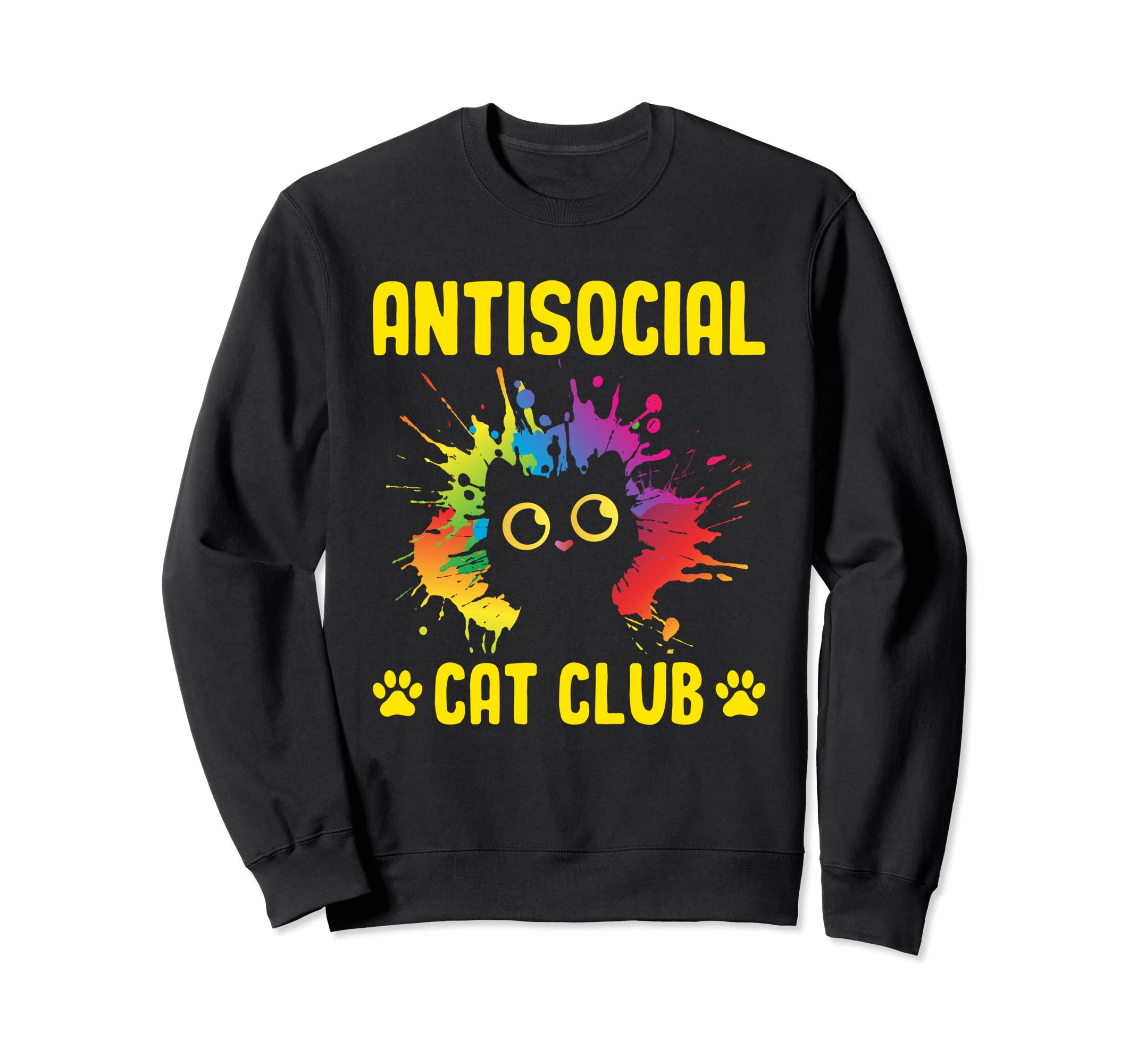 Antisocial Cat Club Introvert Sweatshirt - Fun Novelty Design Men Women - T-Shirt, Sweatshirt, Hoodie