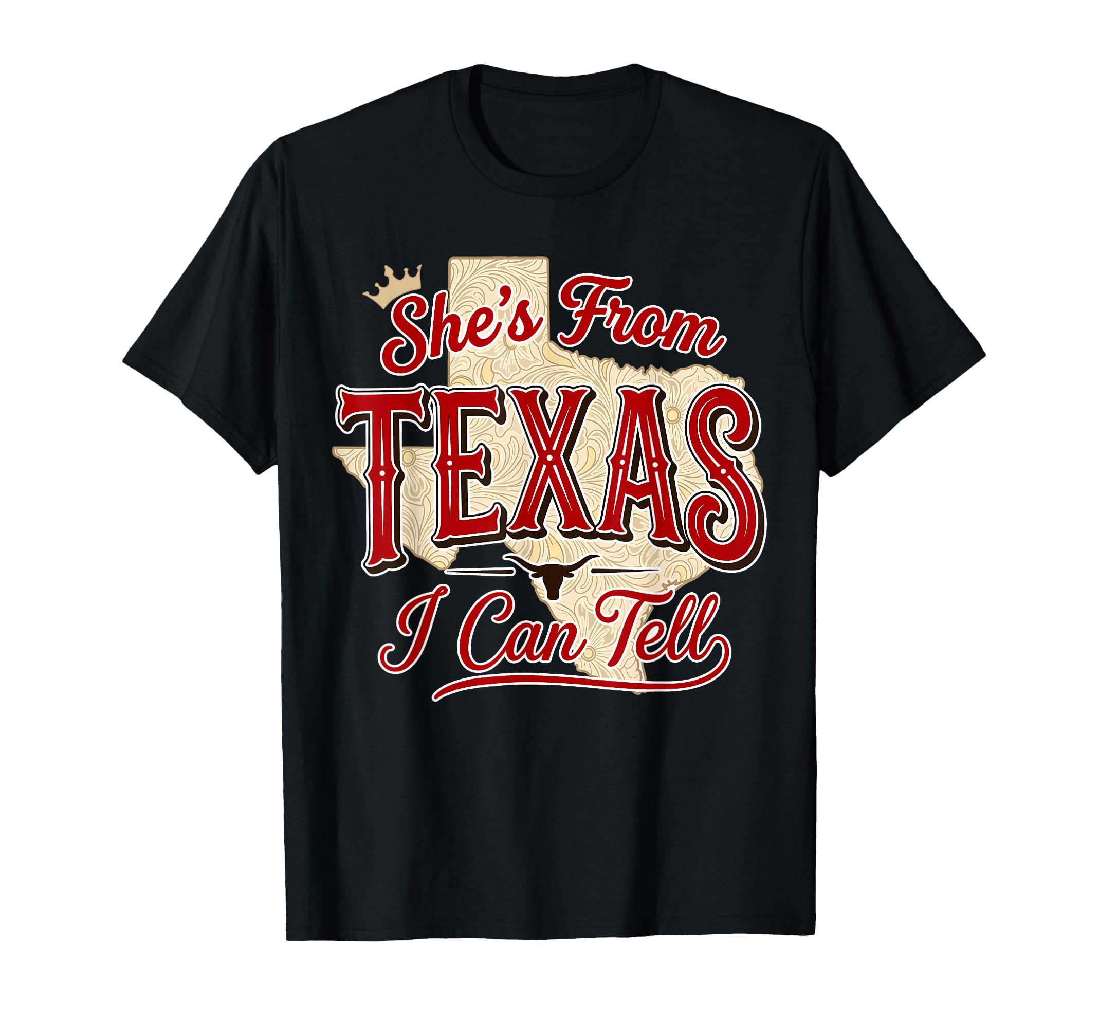 Shes From Texas I Can Tell Western T-Shirt - Custom Art Print for Adults - T-Shirt, Sweatshirt, Hoodie