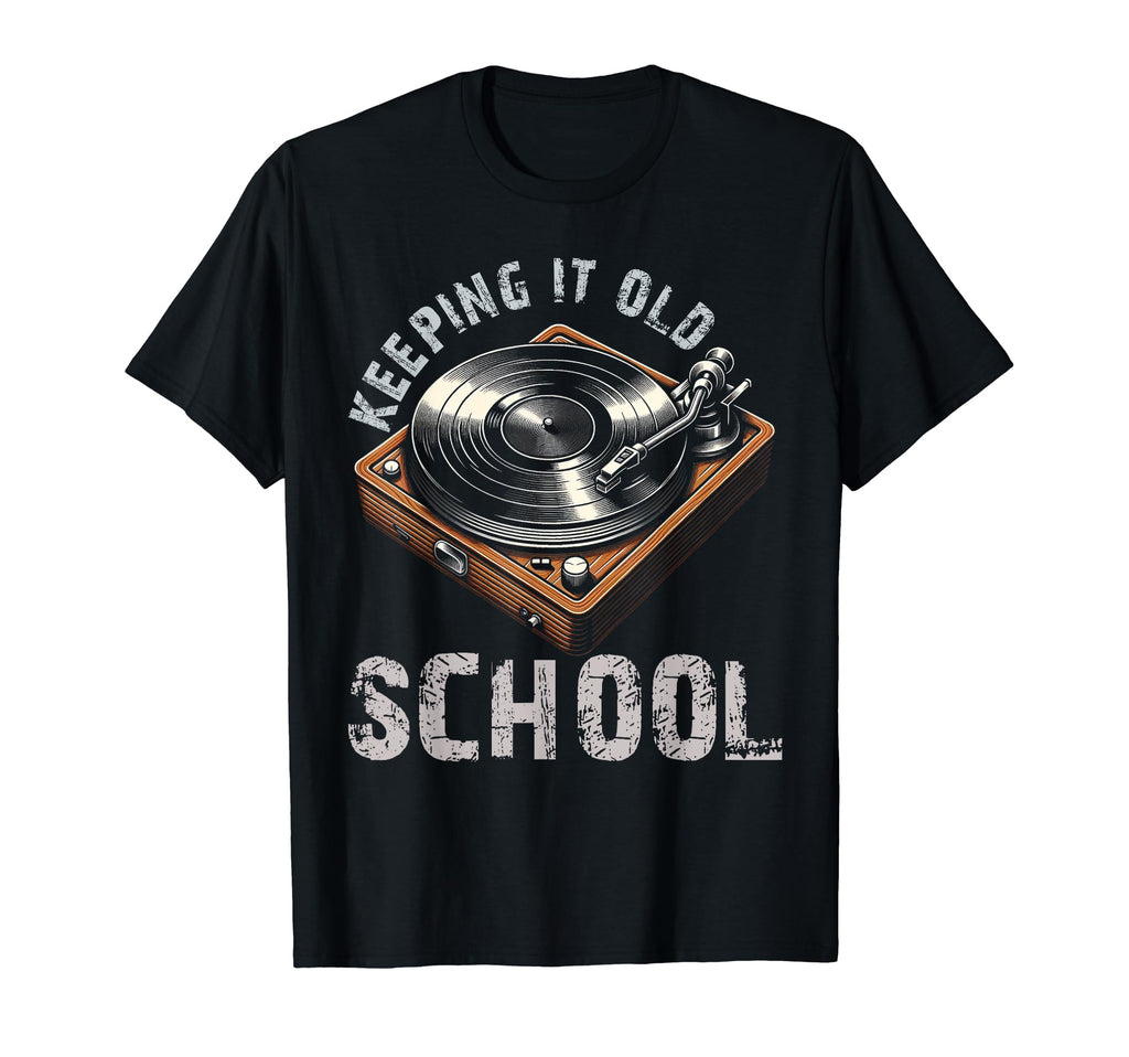 Vinyl Record Player Music Keeping It T-Shirt - Minimalist Print Men Women - T-Shirt, Sweatshirt, Hoodie