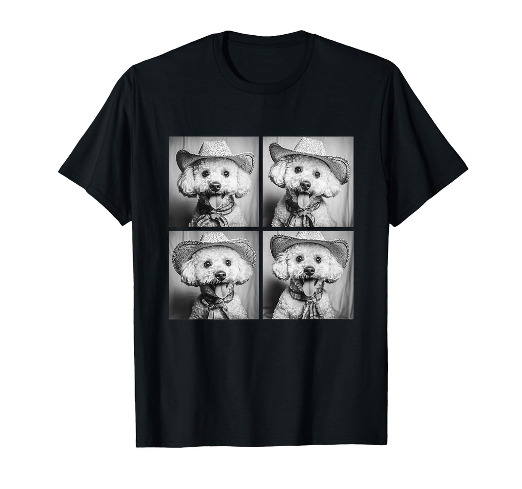 Western White Poodles Funny Cowboy T-Shirt - Aesthetic Graphic for Adults - T-Shirt, Sweatshirt, Hoodie