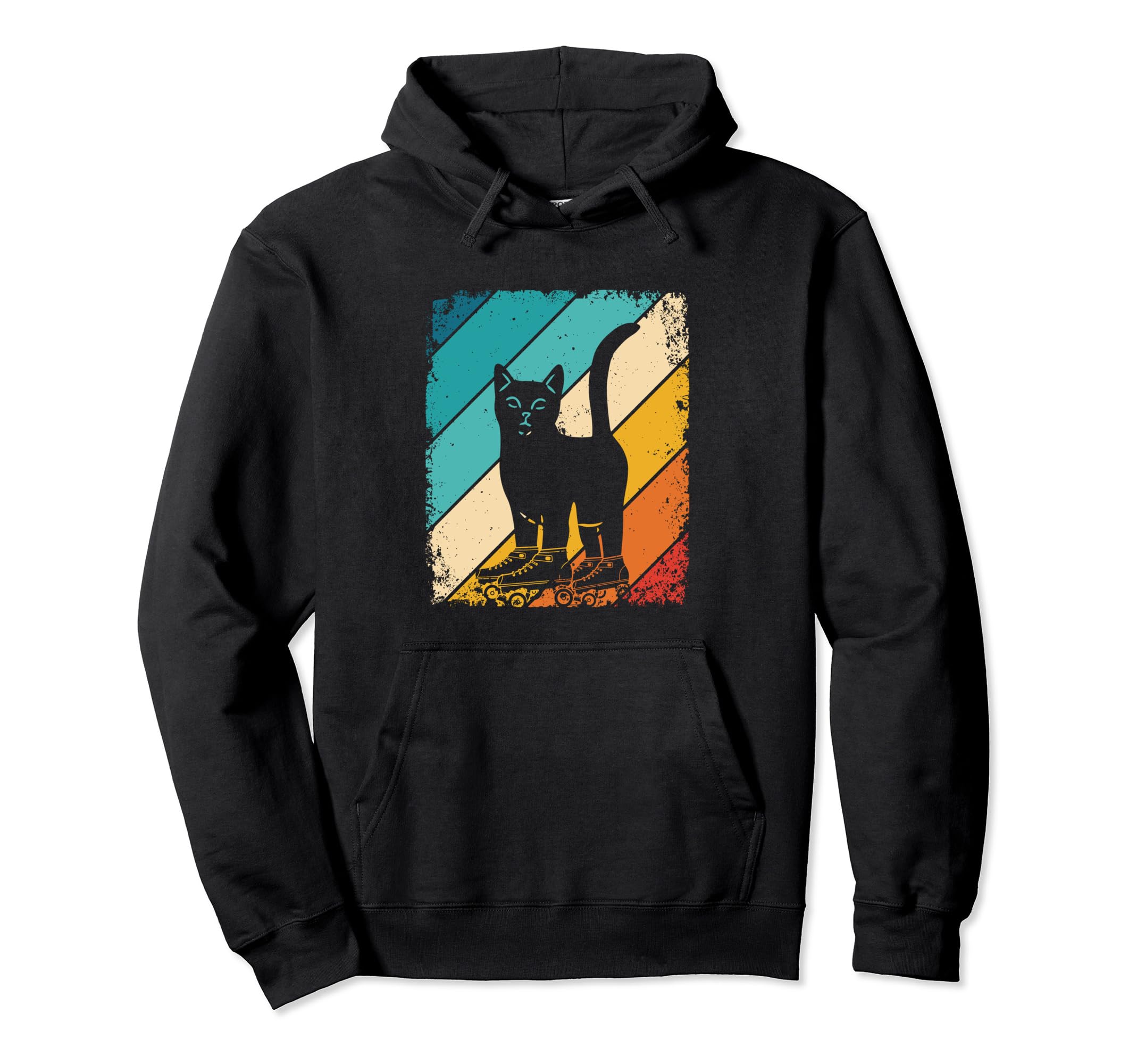 Cat Roller Skates Fun Skating Lifestyle Hoodie - Graphic Print for Adults - T-Shirt, Sweatshirt, Hoodie