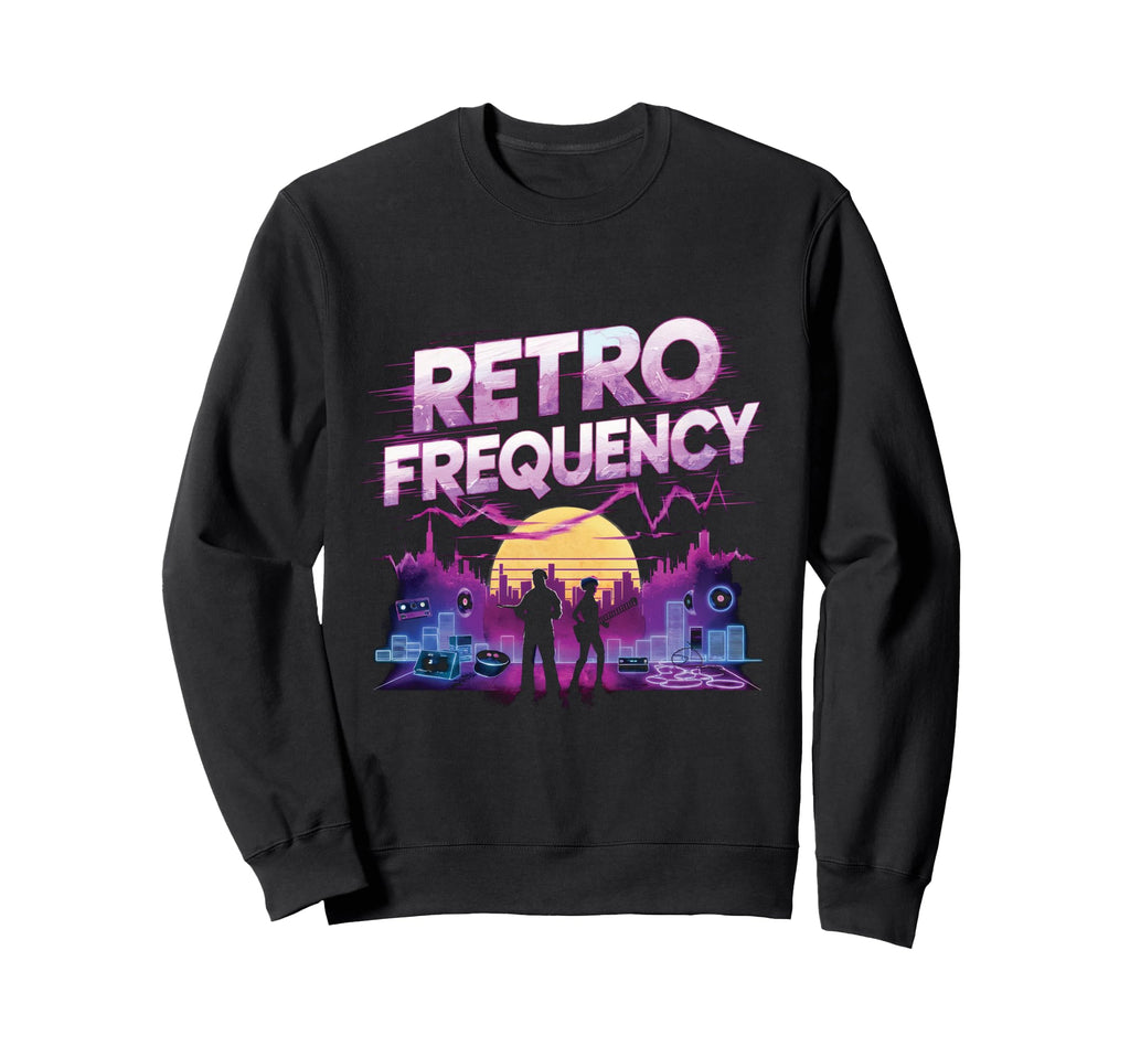 1980S Synthwave Frequency Sweatshirt - Novelty Apparel Men Women - T-Shirt, Sweatshirt, Hoodie