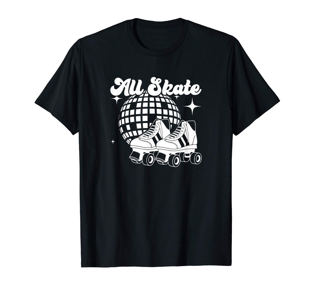 All Skate 70S Disco Roller Skating Rink T-Shirt - Minimalist Print Unisex - T-Shirt, Sweatshirt, Hoodie