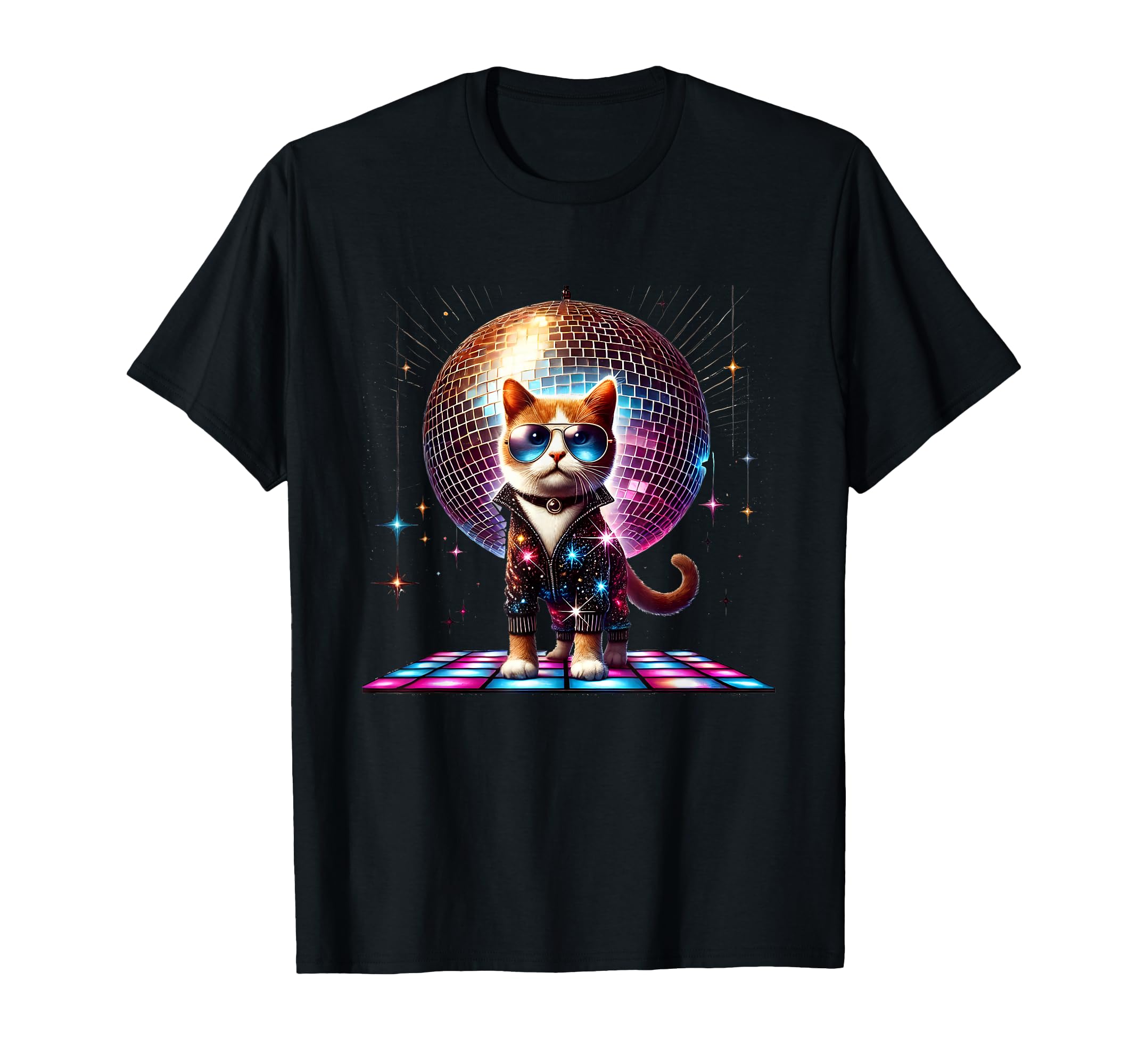 Dancing Cat Disco Ball Kitten Kitty T-Shirt - Streetwear Style Men Women - T-Shirt, Sweatshirt, Hoodie