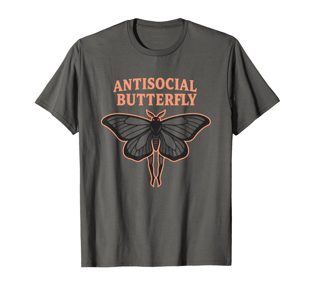 Antisocial Butterfly Introvert Moth T-Shirt - Custom Art Print Unisex - T-Shirt, Sweatshirt, Hoodie