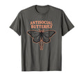 Antisocial Butterfly Introvert Moth T-Shirt - Custom Art Print Unisex - T-Shirt, Sweatshirt, Hoodie