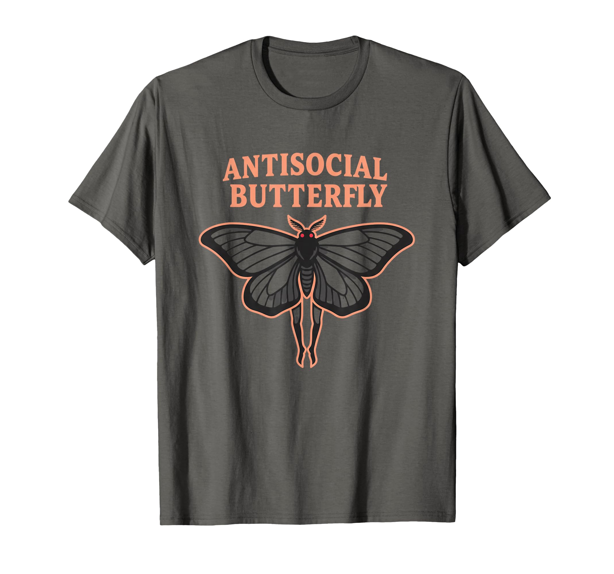 Antisocial Butterfly Introvert Moth T-Shirt - Custom Art Print Unisex - T-Shirt, Sweatshirt, Hoodie