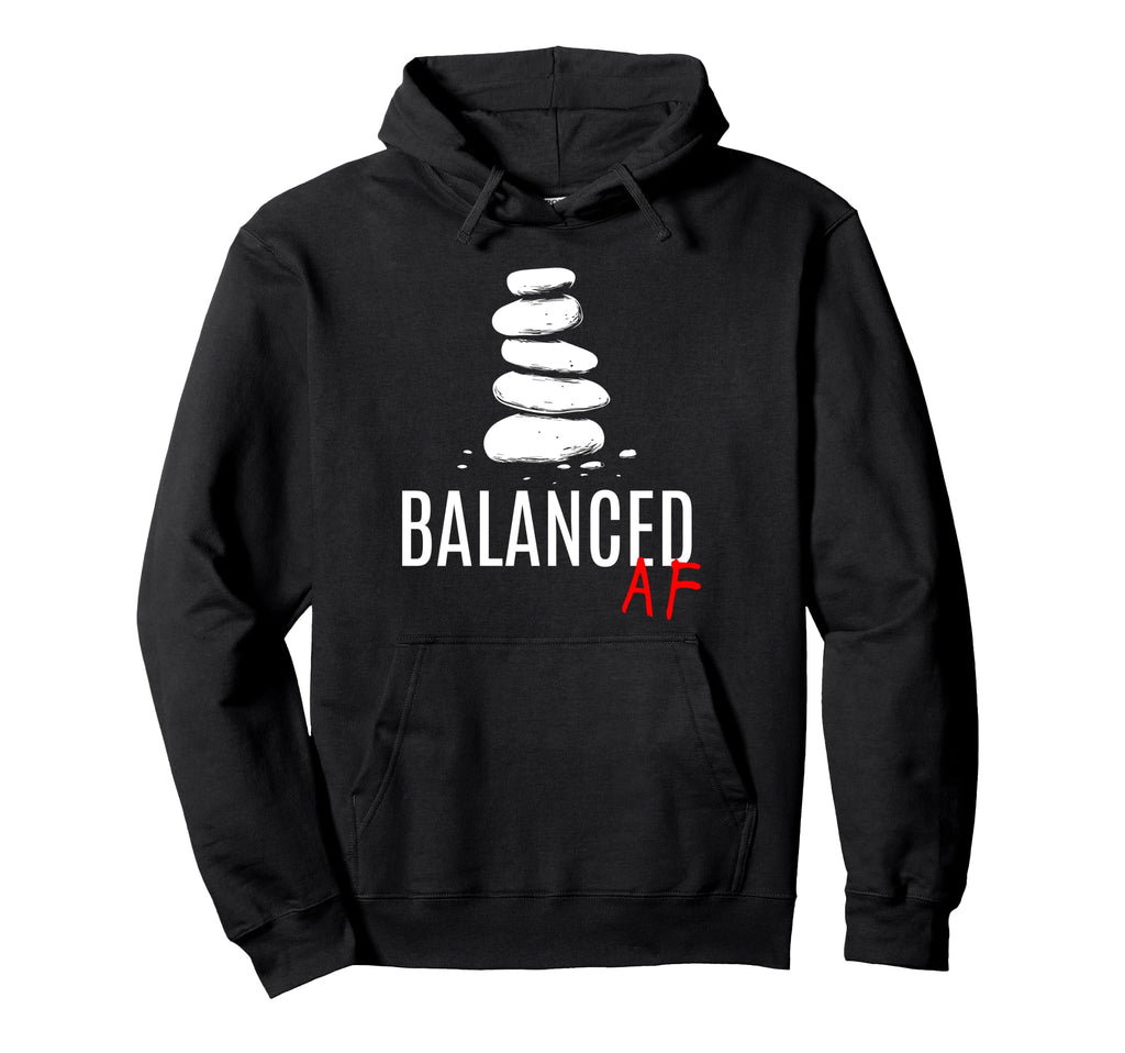 Balanced Af Healing Stone Meditation Hoodie - Trendy Graphic for Adults - T-Shirt, Sweatshirt, Hoodie