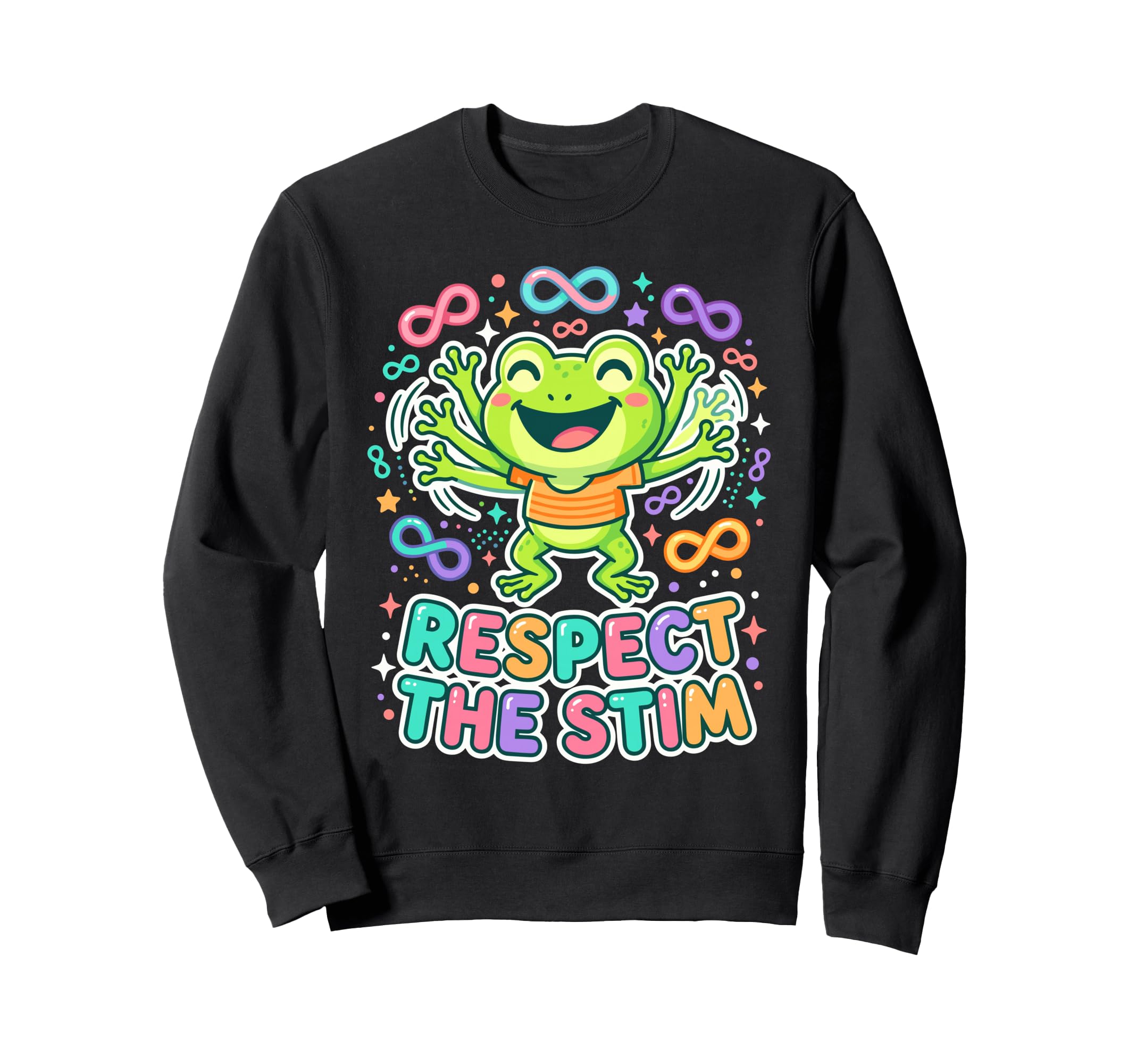 Respect Stim Infinity Frog Sweatshirt - Custom Art Print Men Women - T-Shirt, Sweatshirt, Hoodie