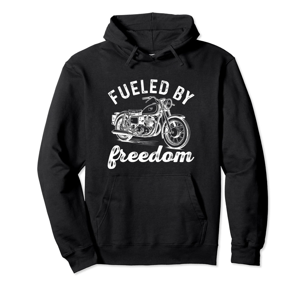 Motorcycle Rider Biker Motorbike Fueled Hoodie - Fun Novelty Design Unisex - T-Shirt, Sweatshirt, Hoodie