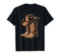 Cowboy Boots Western Country Cowgirl T-Shirt - Minimalist Print Unisex - T-Shirt, Sweatshirt, Hoodie
