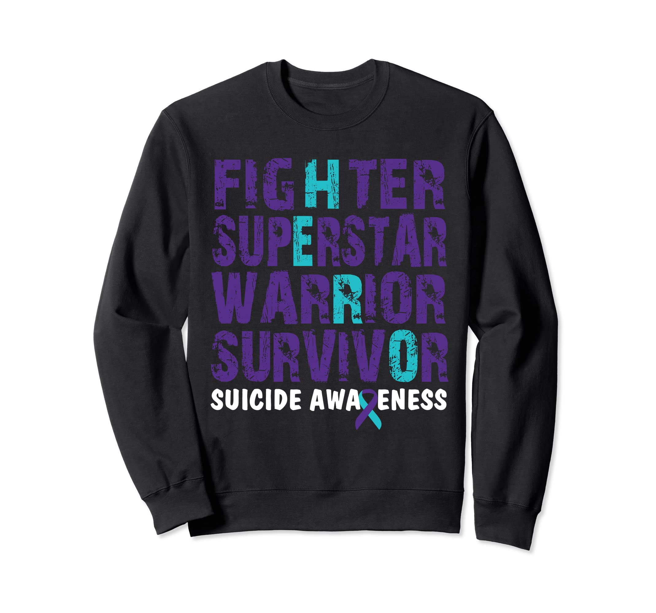 Fighter Survivor Suicide Sweatshirt - Aesthetic Graphic for Adults - T-Shirt, Sweatshirt, Hoodie
