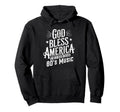 God Bless America And 80S Music Hoodie - Fun Novelty Design Men Women - T-Shirt, Sweatshirt, Hoodie