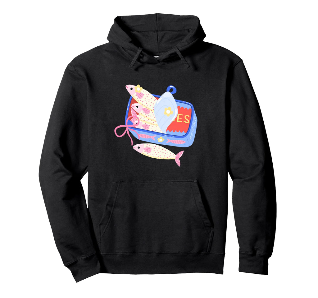 French Sardine Art Hoodie - Novelty Apparel for Adults - T-Shirt, Sweatshirt, Hoodie
