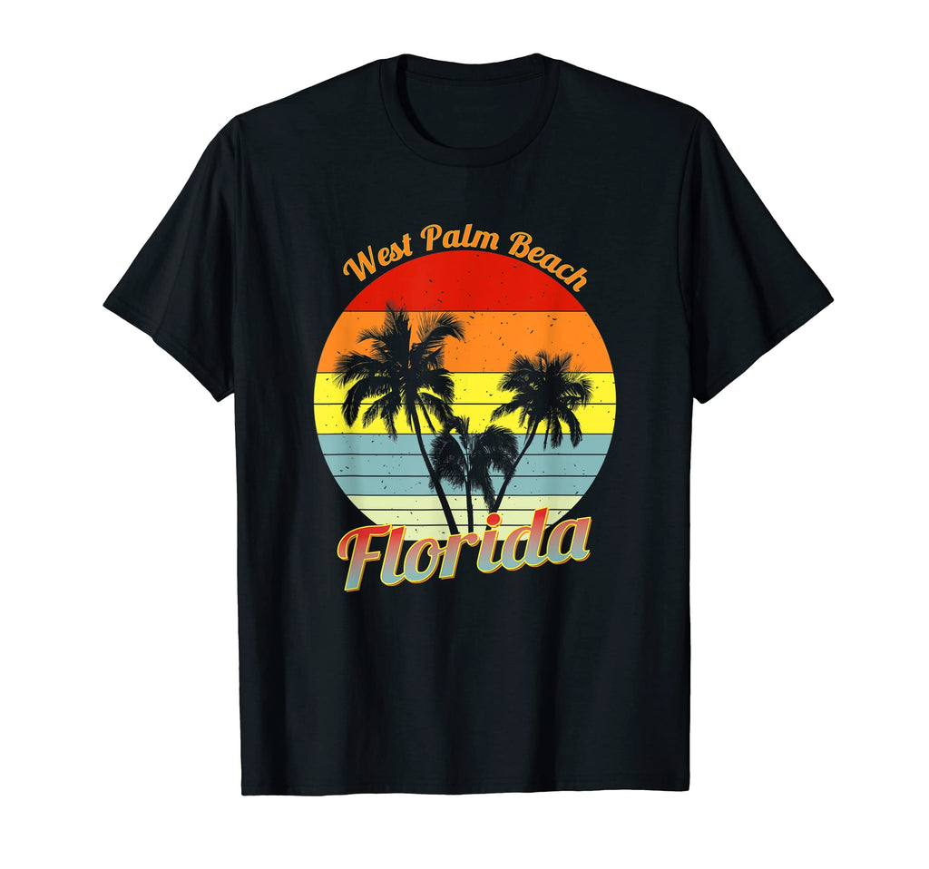West Palm Beach Florida Tropical Palm Trees T-Shirt - Graphic Print Unisex - T-Shirt, Sweatshirt, Hoodie